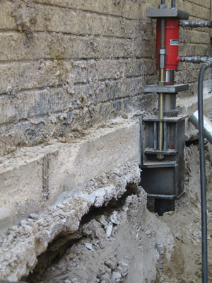 Commercial Push Pier Installation in Grand Forks