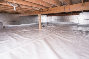 crawl space vapor barrier in Maple Grove installed by our contractors