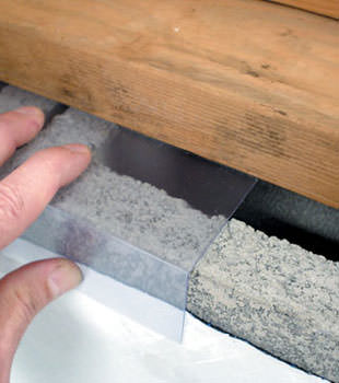 Block wall clear covering for wet crawl spaces in Grand Forks