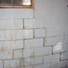 A cracked foundation wall near a window in a Shakopee home