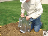 Steel earth anchor assembly installation in Cottage Grove.