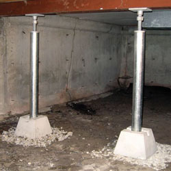 Installed crawl space jack post system in Shakopee