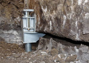 A properly installed foundation push pier system in Minneapolis repaired by our foundation contractors.
