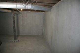 Foundation Walls After Shotcrete