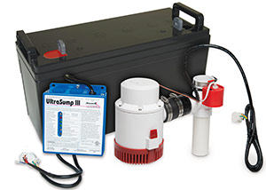 a battery backup sump pump system in Cottage Grove