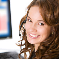 A basement waterproofing customer service specialist in St. Cloud scheduling an appointment.