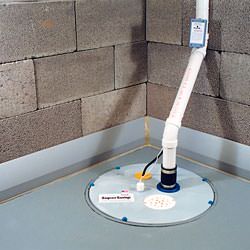 DryTrak® baseboard drain pipe installation in Rochester, MN