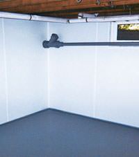 Plastic basement wall panels installed in a Burnsville, Minnesota, North Dakota, Iowa, and Wisconsin home