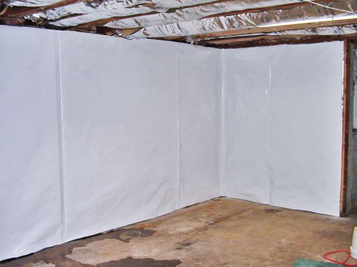 Basement Wall Vapor Barrier System In, Moisture Barrier In Basement Insulation