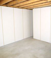 Unfinished basement insulated wall covering in Burnsville, Minnesota, North Dakota, Iowa, and Wisconsin